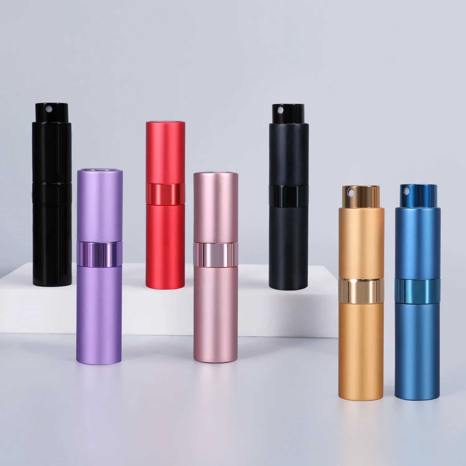Oud Perfume Spray - 8ml Metal aluminum refillable perfume bottle