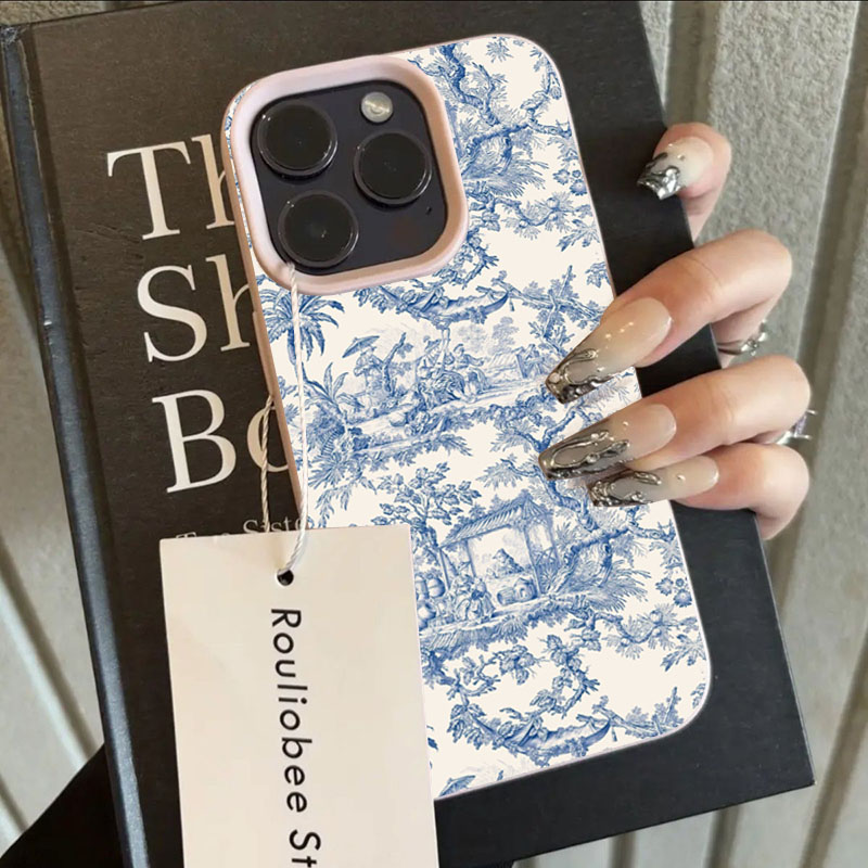 Perfume Pure Xs - Fashion Blue White Porcelain Phone Case