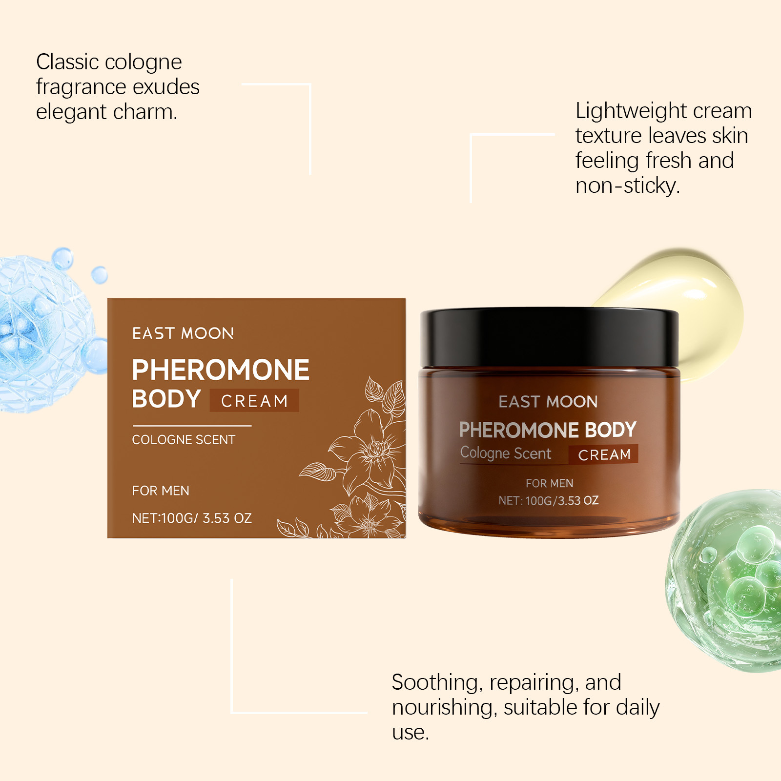 East Moon Men Fragrance Moistu - Perfume Light Fragrance recension och pris